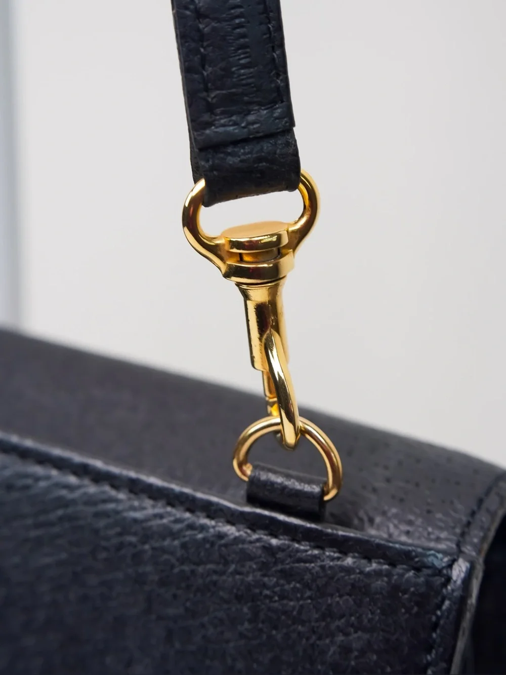 Vintage Valentino Garavani Black Leather Crossbody Bag 90s Quiet Luxury